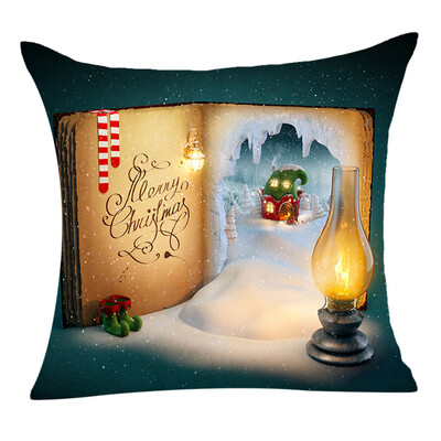 Siaonvr Christmas Pillow Cover Decor Pillow Case Sofa Waist Throw Cushion Cover