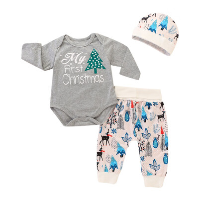 Infant Baby Romper Set Clothing Newborn Baby Boy Girl JumpsuitPantsPrint Hat Xmas Outfit
Infant Baby Romper Set Clothing Newborn Baby Boy Girl JumpsuitPantsPrint Hat Xmas Outfit