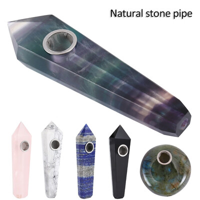 6Six Style Pipe Natural Quartz Crystal Healing Fluorite Wand Stone Point w Carb Hole Smoking Pipe
6Six Style Pipe Natural Quartz Crystal Healing Fluorite Wand Stone Point w Carb Hole Smoking Pipe
