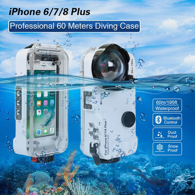 Meikon 60m 195ft Bluetooth Waterproof Housing Diving Phone Case Cover Bag for iPhone 6Plus7Plus8Plus
Meikon 60m 195ft Bluetooth Waterproof Housing Diving Phone Case Cover Bag for iPhone 6Plus7Plus8Plus
