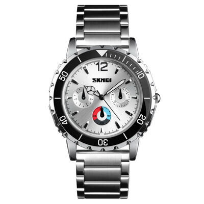 SKMEI Men Quartz Wristwatches Luminous Waterproof Watch With Stainless Steel Strap 1482