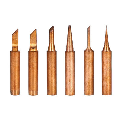 6PCS Copper Soldering Iron Tips Replacement Solder Tip Lead-free Welding Head for 900M-T Soldering Rework Station Repair Tool Kit
6PCS Copper Soldering Iron Tips Replacement Solder Tip Lead-free Welding Head for 900M-T Soldering Rework Station Repair Tool Kit