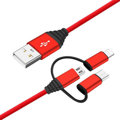 One Drag Three Mobile Phone Data Cable 3-in-1 Lightning 8P Micro USB Type-C Fast Charging Cable For Android Apple-1m
One Drag Three Mobile Phone Data Cable 3-in-1 Lightning 8P Micro USB Type-C Fast Charging Cable For Android Apple-1m
