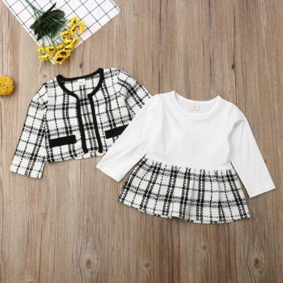Baby Birthday Kid Girl Clothes Outfit Tutu Skirt DressTop 2Pcs Party Warm Set