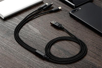 High-quality Nylon Braided Type-C Lightning Micro USB Data Cable 3 in 1 Fast Charge Stable Data Transmission Charging Cable for iP
High-quality Nylon Braided Type-C Lightning Micro USB Data Cable 3 in 1 Fast Charge Stable Data Transmission Charging Cable for iP