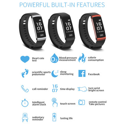 Fitness Tracker Smart Bracelet Wristband Watch 096" OLED Touch Screen BT 40 IP67 Waterproof Support Pedometer Sleep Heart Rate B
Fitness Tracker Smart Bracelet Wristband Watch 096" OLED Touch Screen BT 40 IP67 Waterproof Support Pedometer Sleep Heart Rate B