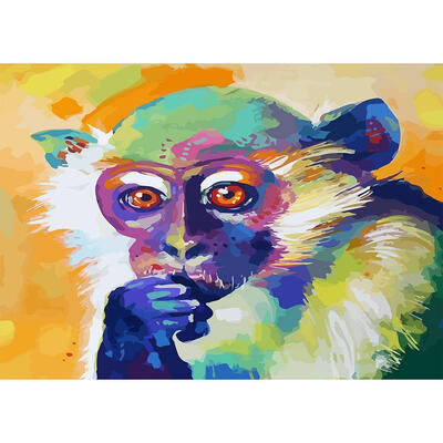 5D DIY Full Drill Diamond Painting Monkey Cross Stitch Embroidery Mosaic