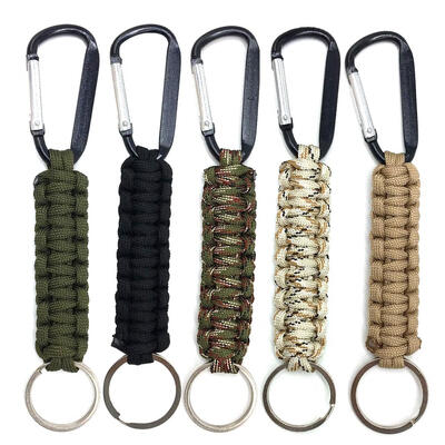 Outdoor Climbing Seven-core Umbrella Rope Keychain Carabiner Random Color 
Outdoor Climbing Seven-core Umbrella Rope Keychain Carabiner Random Color