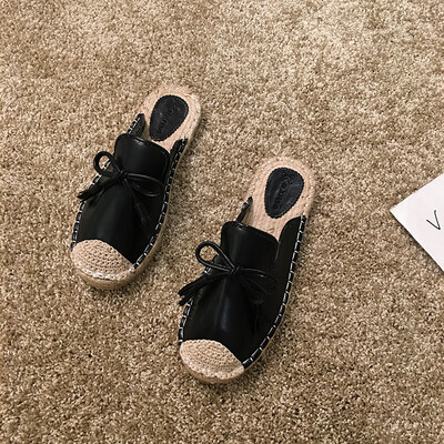 Red fashion slippers wear autumn Korean Joker flat-bottomed straw bow Baotou half slippers
Red fashion slippers wear autumn Korean Joker flat-bottomed straw bow Baotou half slippers