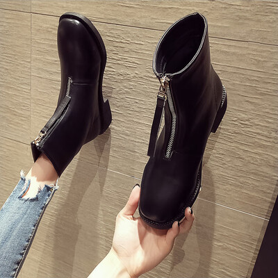 Martins boots&womens British autumn style retro ins front zipper boots Street pat handsome locomotive boots
Martins boots&womens British autumn style retro ins front zipper boots Street pat handsome locomotive boots