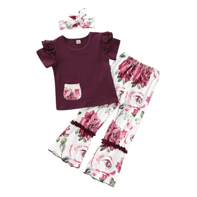 3PCS Newborn Toddler Baby Girl Clothes Flower T-shirt TopPants Headband Outfits Set
3PCS Newborn Toddler Baby Girl Clothes Flower T-shirt TopPants Headband Outfits Set