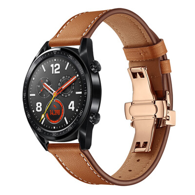 〖Follure〗Gold Butterfly buckle Leather Wrist Watch Strap Band For Huawei GT Watch 22mm
〖Follure〗Gold Butterfly buckle Leather Wrist Watch Strap Band For Huawei GT Watch 22mm