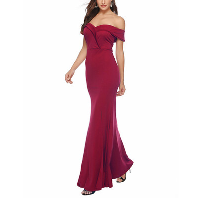 Women Sexy Solid Color One Word Collar Vintage Elastic High Waist Casual Slim Dress
Women Sexy Solid Color One Word Collar Vintage Elastic High Waist Casual Slim Dress