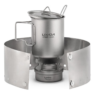 5pcs Outdoor Camping Cookware Set 750ml Pot Alcohol Stove Cross Stand Rack with Foldable Spork&Windscreen
5pcs Outdoor Camping Cookware Set 750ml Pot Alcohol Stove Cross Stand Rack with Foldable Spork&Windscreen