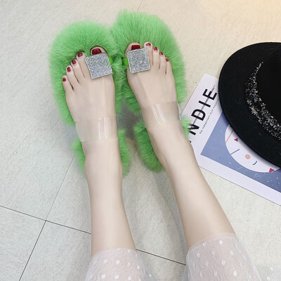 Flat-soled Rabbit Hair Slippers Transparent Open-toed Roman Sandals Female Slippers with Toe Hair Slippers Wearing Jelly Shoes
Flat-soled Rabbit Hair Slippers Transparent Open-toed Roman Sandals Female Slippers with Toe Hair Slippers Wearing Jelly Shoes