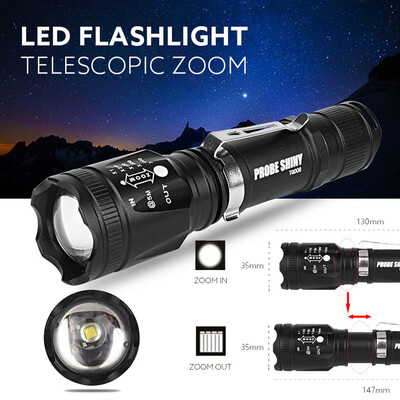 Saidsome Super Bright Zoomable XM- T6 LED 18650 Tactical Flashlight Torch Light flashlight lamp
Saidsome Super Bright Zoomable XM- T6 LED 18650 Tactical Flashlight Torch Light flashlight lamp
