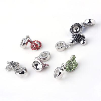 Alloy Rhinestone European Dangle Beads Hat Large Hole Pendants Platinum Mixed Color 24mm Hole 4mm
Alloy Rhinestone European Dangle Beads Hat Large Hole Pendants Platinum Mixed Color 24mm Hole 4mm