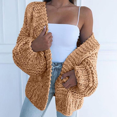 Autumn And Winter Women Cardigans Sweater Solid Color Sweater Open Front Sweater Warm Coat
Autumn And Winter Women Cardigans Sweater Solid Color Sweater Open Front Sweater Warm Coat