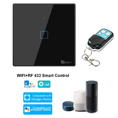SONOFF T3EU3C-TX 3 Gang Smart WiFi Wall Light Switch 433Mhz Wireless Control RF Remote Controller APPTouch Control Timer EU Stand
SONOFF T3EU3C-TX 3 Gang Smart WiFi Wall Light Switch 433Mhz Wireless Control RF Remote Controller APPTouch Control Timer EU Stand