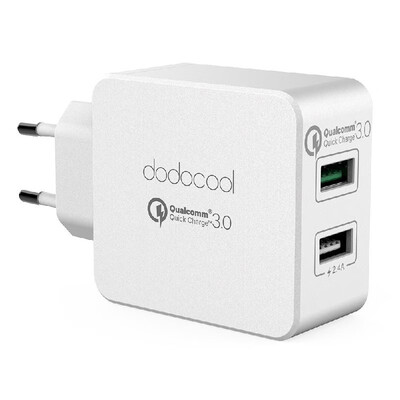dodocool 30W Dual USB Wall Charger with Quick Charge 30 Power Adapter with Foldable US Plug for LG G5 HTC One A9 Xiaomi Mi 5
dodocool 30W Dual USB Wall Charger with Quick Charge 30 Power Adapter with Foldable US Plug for LG G5 HTC One A9 Xiaomi Mi 5