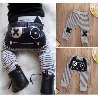 Newborn Infant Baby Boy Girls Monster Bottom Harem Pants Leggings Trousers 0-24M