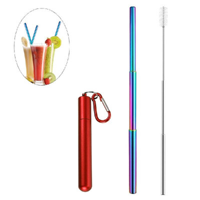 Portable Collapsible Straw Reusable 304 Stainless Steel Metal Drinking 230MM Straws with Cleaning Brush & Climbing Hook
Portable Collapsible Straw Reusable 304 Stainless Steel Metal Drinking 230MM Straws with Cleaning Brush & Climbing Hook