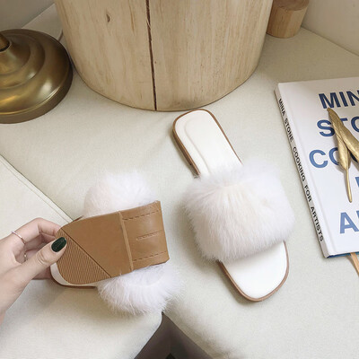 Summer 2019 Korea retro wear sweet chic Joker net red flat padded mink Mao Mao slippers
Summer 2019 Korea retro wear sweet chic Joker net red flat padded mink Mao Mao slippers