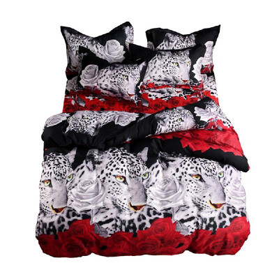 4pcsset Queen Bedding Set 3D Animal Leopard & Rose Printed Pattern Duvet Cover & Bed Sheet & 2pcs Pillowcase Bedclothes Bedroom D
4pcsset Queen Bedding Set 3D Animal Leopard & Rose Printed Pattern Duvet Cover & Bed Sheet & 2pcs Pillowcase Bedclothes Bedroom D