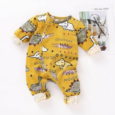 Baby Boys Girls Romper Bodysuit Jumpsuit Outfit Dinosaur Print Clothes 1-piece