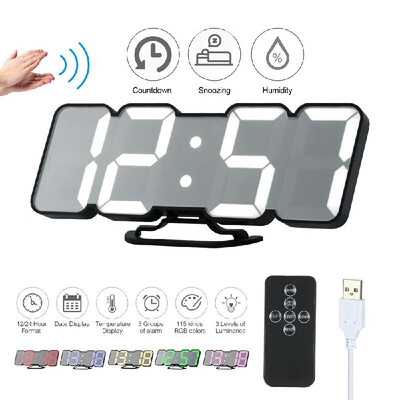 Upgraded 3D Wireless Remote Digital RGB LED Alarm Clock USB Powered TimeTemperatureDate Display 115-Color Changing 3-Level Brigh
Upgraded 3D Wireless Remote Digital RGB LED Alarm Clock USB Powered TimeTemperatureDate Display 115-Color Changing 3-Level Brigh
