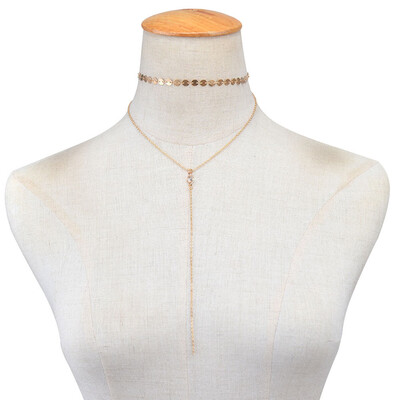 1Pcs Fashion Gold Color Multilayer Chain Necklace Sequins Pendant Necklace For Women High Quality Clavicle Necklace
1Pcs Fashion Gold Color Multilayer Chain Necklace Sequins Pendant Necklace For Women High Quality Clavicle Necklace