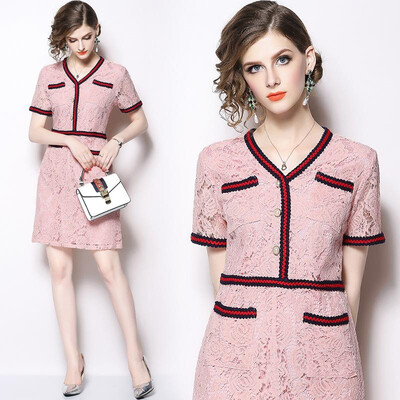 S M L XL elegant new summer 2019 midi dress women short sleeve pink straight V neck office lady
S M L XL elegant new summer 2019 midi dress women short sleeve pink straight V neck office lady