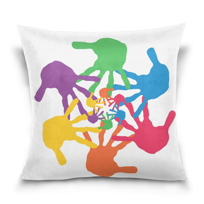 ALAZA 16 X 16 inch Pillow Case Decorative Cushion Cover Colorful Hands Pattern Pillowcase
ALAZA 16 X 16 inch Pillow Case Decorative Cushion Cover Colorful Hands Pattern Pillowcase