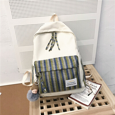Schoolbag female college student ins Korean version of high school girls campus Mori simple canvas plaid backpack
Schoolbag female college student ins Korean version of high school girls campus Mori simple canvas plaid backpack