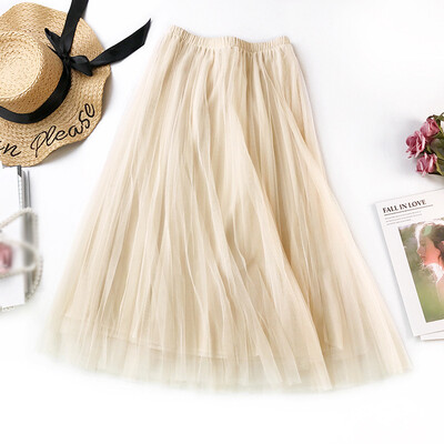 Fashion Women Skirts Tulle Pleated Layered With Slip High Waist A-Line Girl Skirt
Fashion Women Skirts Tulle Pleated Layered With Slip High Waist A-Line Girl Skirt