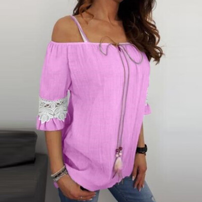 Starmoon Women Off Shoulder Lace Pure Color Plus Size Short Sleeve Blouse Easy Top Shirt
Starmoon Women Off Shoulder Lace Pure Color Plus Size Short Sleeve Blouse Easy Top Shirt