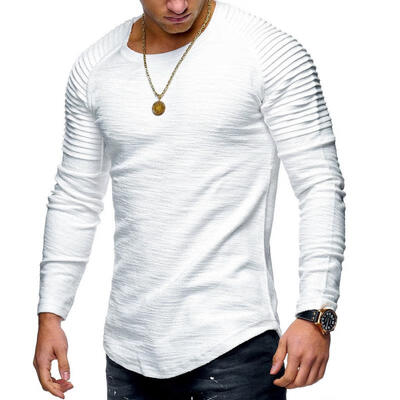 Fashion Mens Round Neck Slim Solid Color Long-sleeved T-shirt Folding Hip-Hop Casual T-Shirt Tops For Men
Fashion Mens Round Neck Slim Solid Color Long-sleeved T-shirt Folding Hip-Hop Casual T-Shirt Tops For Men