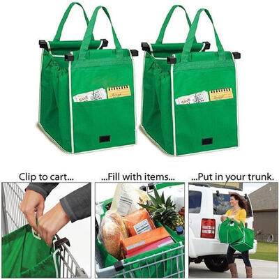 1pc Foldable Reusable Grocery Large Trolley Clip-To-Cart Supermarket Shopping Grab Bags
1pc Foldable Reusable Grocery Large Trolley Clip-To-Cart Supermarket Shopping Grab Bags