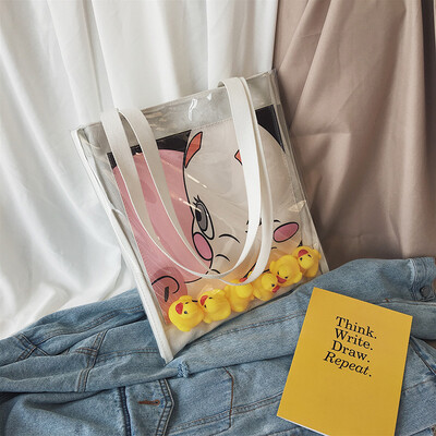 Jelly transparent big bag summer large-capacity cartoon womens bag new 2019 small fresh one-shoulder slant-style tote bag
Jelly transparent big bag summer large-capacity cartoon womens bag new 2019 small fresh one-shoulder slant-style tote bag