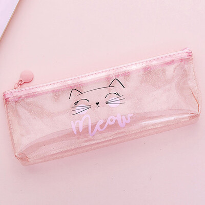 Pink Transparent Cat Simple Storage Pencil Case Cute Design Popular
Pink Transparent Cat Simple Storage Pencil Case Cute Design Popular