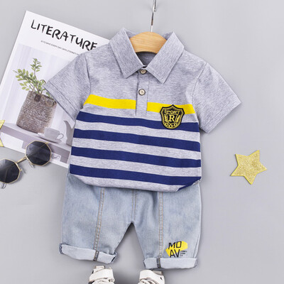 Summer Children Baby Boys Casual Short Sleeve Striped Print T-shirt TopsDenim Shorts Costume Set
Summer Children Baby Boys Casual Short Sleeve Striped Print T-shirt TopsDenim Shorts Costume Set