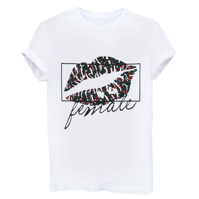 Fashion Fun Lip Print Pattern O Collar Short-sleeved T-shirt Unisex Loose Breathable T-shirt
Fashion Fun Lip Print Pattern O Collar Short-sleeved T-shirt Unisex Loose Breathable T-shirt