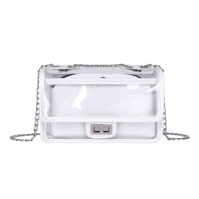 Tailored Jelly Transparent Bag Female 2019 New Summer Messenger Chain Small Square Bag
Tailored Jelly Transparent Bag Female 2019 New Summer Messenger Chain Small Square Bag