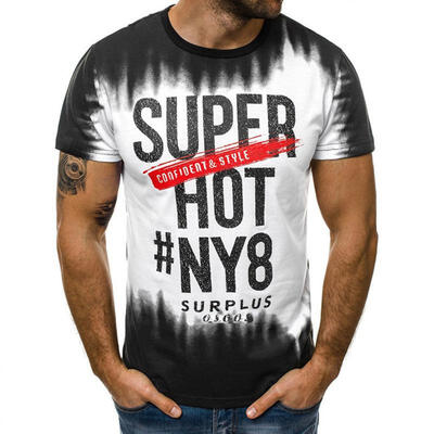Summer Male O-neck Short Sleeve T-shirt With Letter Pattern Casual Cotton T-shirt For Men
Summer Male O-neck Short Sleeve T-shirt With Letter Pattern Casual Cotton T-shirt For Men