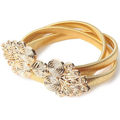 New Fashion Women Elastic Metal Belt Abstract Clasp Front Stretchy Slim Skinny All-Match Waist Belt GoldSilver
New Fashion Women Elastic Metal Belt Abstract Clasp Front Stretchy Slim Skinny All-Match Waist Belt GoldSilver