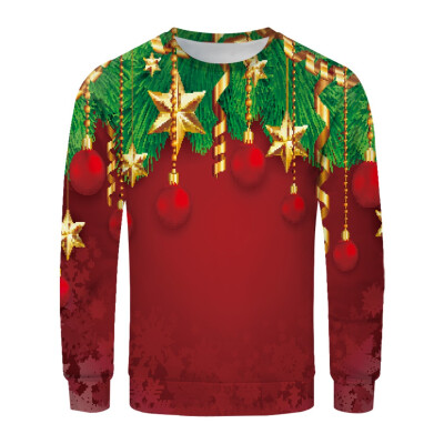 Toponeto Christmas Couples 3D Printed Long-sleeved Sweater With Round Collar Blouse
Toponeto Christmas Couples 3D Printed Long-sleeved Sweater With Round Collar Blouse