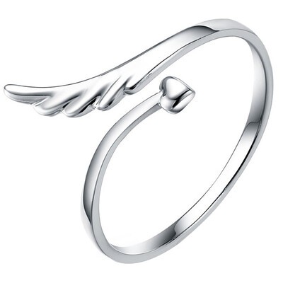 Adjustable Size Ring Angel Wing Heart Love Rings Silver Plated Ring Fashion Exquisite Jewelry For Women Gift
Adjustable Size Ring Angel Wing Heart Love Rings Silver Plated Ring Fashion Exquisite Jewelry For Women Gift