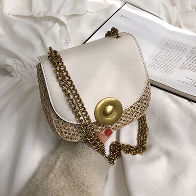 Summer New Straw Chain Crossbody Bags for Girls 2019 New Fashion Saddle Shoulder Bag Female Brand Designer Casual Messenger Bag
Summer New Straw Chain Crossbody Bags for Girls 2019 New Fashion Saddle Shoulder Bag Female Brand Designer Casual Messenger Bag