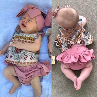 3Pcs Newborn Baby Girls Princess Floral Top Short Pants Headband Outfits Clothes 
3Pcs Newborn Baby Girls Princess Floral Top Short Pants Headband Outfits Clothes