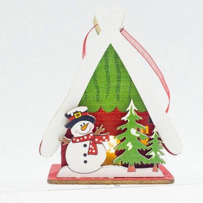 Siaonvr LED Light Wood House Cute Christmas Tree Hanging Ornaments Holiday Decoration
Siaonvr LED Light Wood House Cute Christmas Tree Hanging Ornaments Holiday Decoration